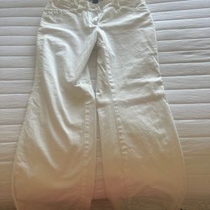 WHBM straight leg white pants